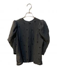 SHE TOKYO（シートーキョー）の古着「ドットブラウス」｜ブラック