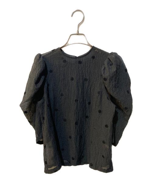 SHE TOKYO（シートーキョー）SHE TOKYO (シートーキョー) ドットブラウス ブラック サイズ:1の古着・服飾アイテム