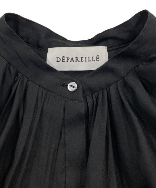 DEPAREILLE（デパリエ）DEPAREILLE (デパリエ) ケープカラースリーブレスブラウス ブラック サイズ:38の古着・服飾アイテム