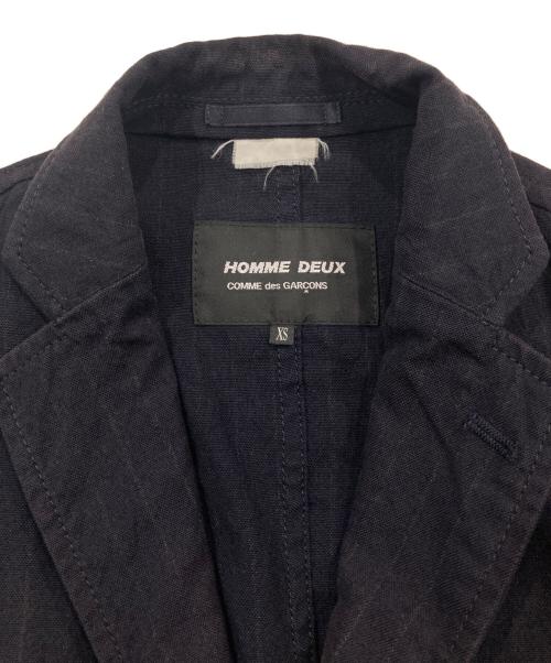 COMME des GARCONS HOMME DEUX（コムデギャルソン オム ドゥ）COMME des GARCONS HOMME DEUX (コムデギャルソン オム ドゥ) 3Bストライプジャケット ネイビー サイズ:XSの古着・服飾アイテム