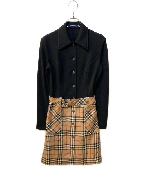 BURBERRY BLUE LABEL（バーバリーロンドンブルーレーベル）BURBERRY BLUE LABEL (バーバリーロンドンブルーレーベル) ノバチェックワンピース ブラック サイズ:38の古着・服飾アイテム