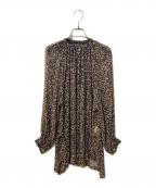 SOLEIADOソレイアード）の古着「花柄長袖ブラウス」｜ブルー