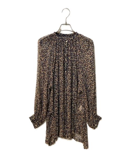 SOLEIADO（ソレイアード）SOLEIADO (ソレイアード) 花柄長袖ブラウス ブルー サイズ:36の古着・服飾アイテム