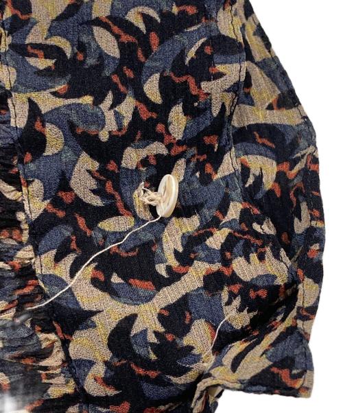 SOLEIADO（ソレイアード）SOLEIADO (ソレイアード) 花柄長袖ブラウス ブルー サイズ:36の古着・服飾アイテム