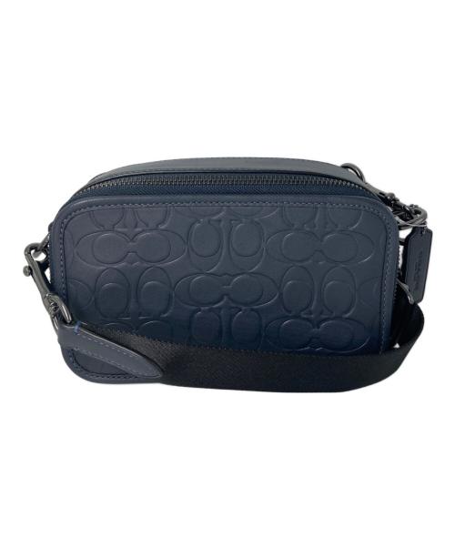 COACH（コーチ）COACH (コーチ) ワイアット クロスボディ バッグ・シグネチャー レザー ネイビーの古着・服飾アイテム