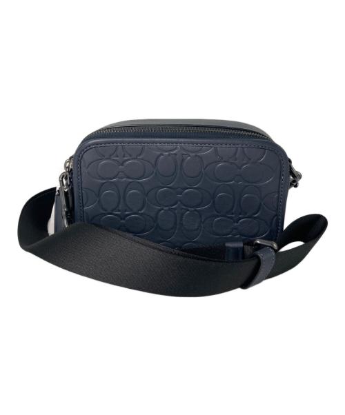 COACH（コーチ）COACH (コーチ) ワイアット クロスボディ バッグ・シグネチャー レザー ネイビーの古着・服飾アイテム