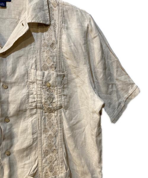 LAND'S END（ランズエンド）LAND'S END (ランズエンド) キューバシャツ ベージュ サイズ:Lの古着・服飾アイテム