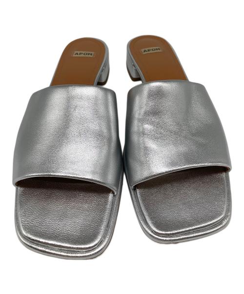 APOM（アポム）APOM (アポム) 本革ソフトミュール シルバー サイズ:42の古着・服飾アイテム
