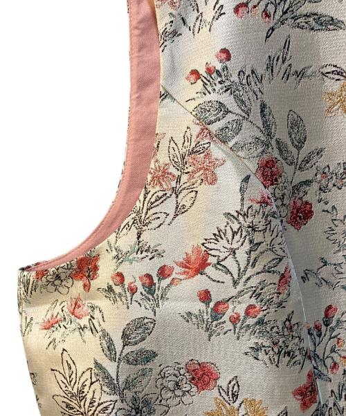 Rose Tiara（ローズティアラ）Rose Tiara (ローズティアラ) フラワージャガードワンピース ベージュ サイズ:46の古着・服飾アイテム