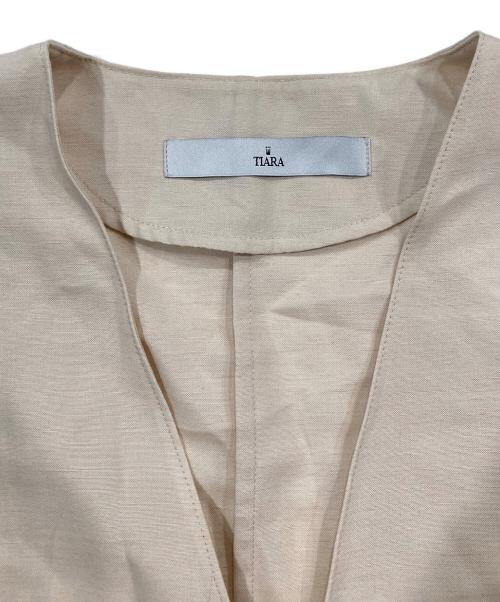TIARA（ティアラ）TIARA (ティアラ) リボンベルトジャケット ベージュ サイズ:Freeの古着・服飾アイテム