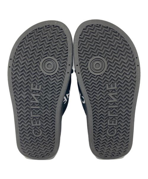 CELINE（セリーヌ）CELINE (セリーヌ) ブロックスライド クロスストラップサンダル ブラック サイズ:37の古着・服飾アイテム