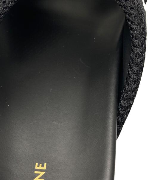 CELINE（セリーヌ）CELINE (セリーヌ) ブロックスライド クロスストラップサンダル ブラック サイズ:37の古着・服飾アイテム