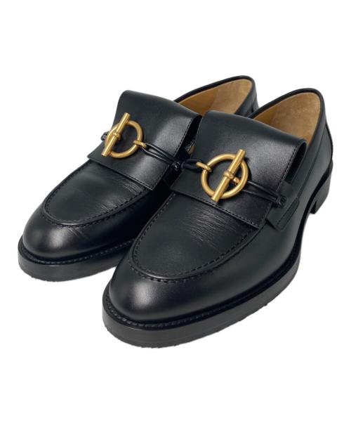 HERMES（エルメス）HERMES (エルメス) モカシン インパクト ローファー ブラック サイズ:37の古着・服飾アイテム