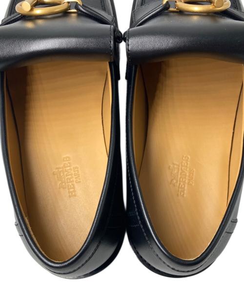 HERMES（エルメス）HERMES (エルメス) モカシン インパクト ローファー ブラック サイズ:37の古着・服飾アイテム