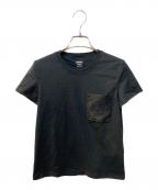 HERMESエルメス）の古着「Hロゴ刺繍Tシャツ」｜ブラック