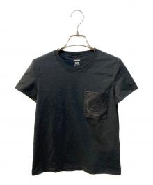 HERMES（エルメス）の古着「Hロゴ刺繍Tシャツ」｜ブラック