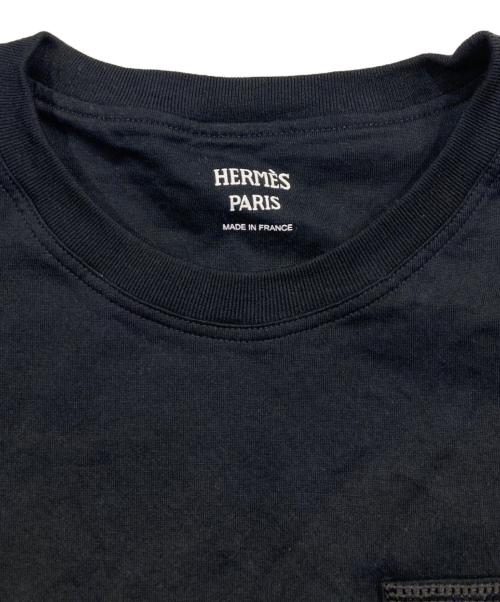 HERMES（エルメス）HERMES (エルメス) Hロゴ刺繍Tシャツ ブラック サイズ:34の古着・服飾アイテム