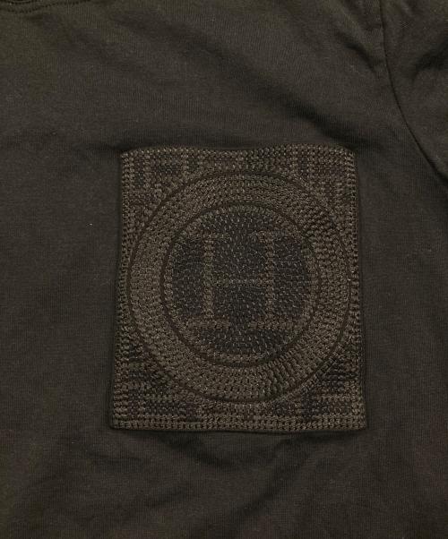 HERMES（エルメス）HERMES (エルメス) Hロゴ刺繍Tシャツ ブラック サイズ:34の古着・服飾アイテム