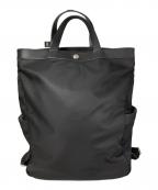 Breath TOPKAPIブレストプカピ）の古着「防水 ナイロン レザーコンビ PC対応 トート リュック バックパック」｜ブラック