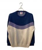 son of the cheese（サノバチーズ））の古着「Border Knit Crew」｜ネイビー×ホワイト