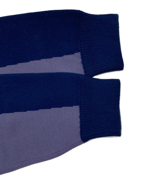 son of the cheese（（サノバチーズ））son of the cheese (（サノバチーズ）) Border Knit Crew ネイビー×ホワイト サイズ:Mの古着・服飾アイテム