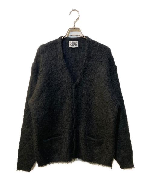 STEP AHEAD（ステップアヘッド）STEP AHEAD (ステップアヘッド) モヘアカーディガン ブラック サイズ:Mの古着・服飾アイテム