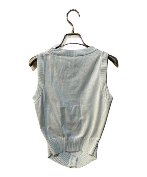 CODE A（コードエー）CODE A (コードエー) design knit tank ブルー サイズ:Freeの古着・服飾アイテム