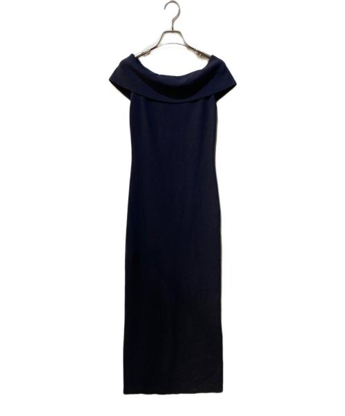 anuans（アニュアンス）anuans (アニュアンス) ムーンネックタイトワンピース ネイビー サイズ:Mの古着・服飾アイテム
