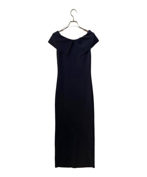 anuans（アニュアンス）anuans (アニュアンス) ムーンネックタイトワンピース ネイビー サイズ:Mの古着・服飾アイテム