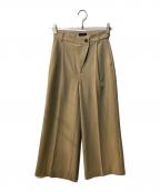anuansアニュアンス）の古着「スライドウエストセミワイドパンツ」｜ベージュ