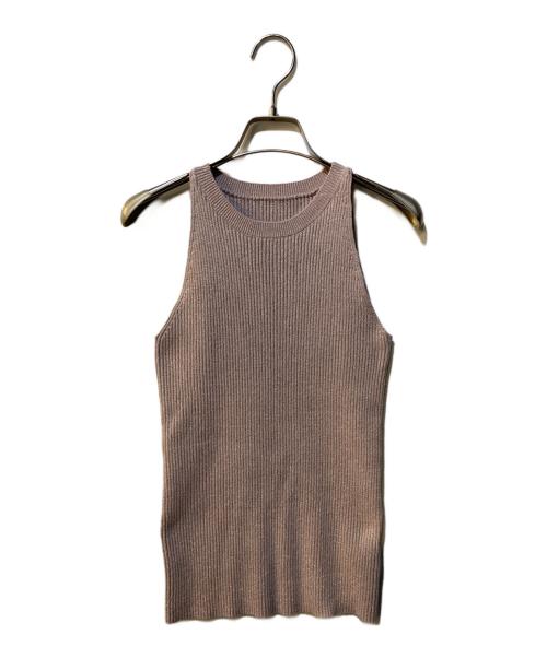 anuans（アニュアンス）anuans (アニュアンス) アメスリラメニットトップス ピンク サイズ:Freeの古着・服飾アイテム