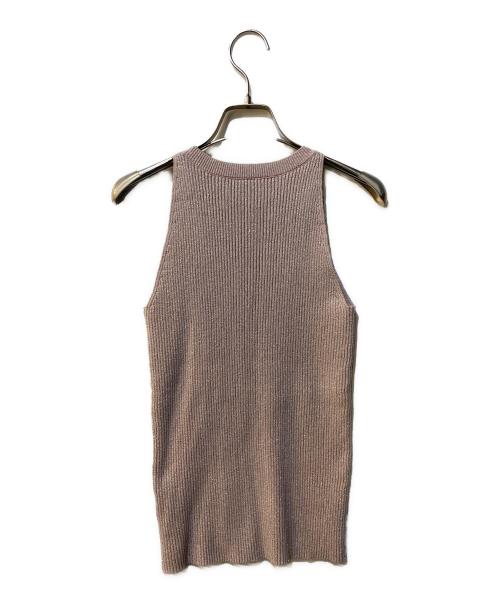 anuans（アニュアンス）anuans (アニュアンス) アメスリラメニットトップス ピンク サイズ:Freeの古着・服飾アイテム