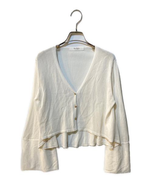 HER LIP TO（ハーリップトゥ）HER LIP TO (ハーリップトゥ) UV Knit Dress Cardigan ホワイト サイズ:Sの古着・服飾アイテム