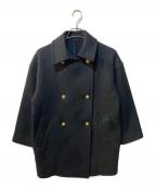 FRAMeWORKフレームワーク）の古着「Super 100ダブルクロスPコート」｜ブラック
