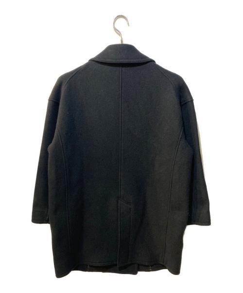 FRAMeWORK（フレームワーク）FRAMeWORK (フレームワーク) Super 100ダブルクロスPコート ブラック サイズ:36の古着・服飾アイテム