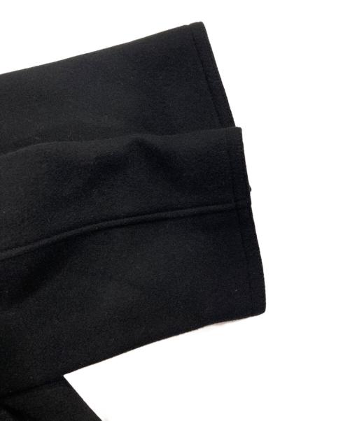 FRAMeWORK（フレームワーク）FRAMeWORK (フレームワーク) Super 100ダブルクロスPコート ブラック サイズ:36の古着・服飾アイテム