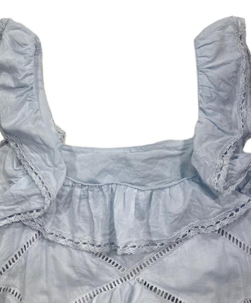 furfur（ファーファー）furfur (ファーファー) ティアードフリルチュニックワンピース ライトブルー サイズ:Freeの古着・服飾アイテム