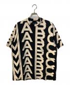 MARC JACOBSマークジェイコブズ）の古着「モノグラムビッグTシャツ」｜ホワイト×ブラック