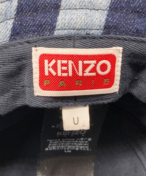 KENZO（ケンゾー）KENZO (ケンゾー) Dazzle Stripe デニム バケットハット ブルー サイズ:Freeの古着・服飾アイテム