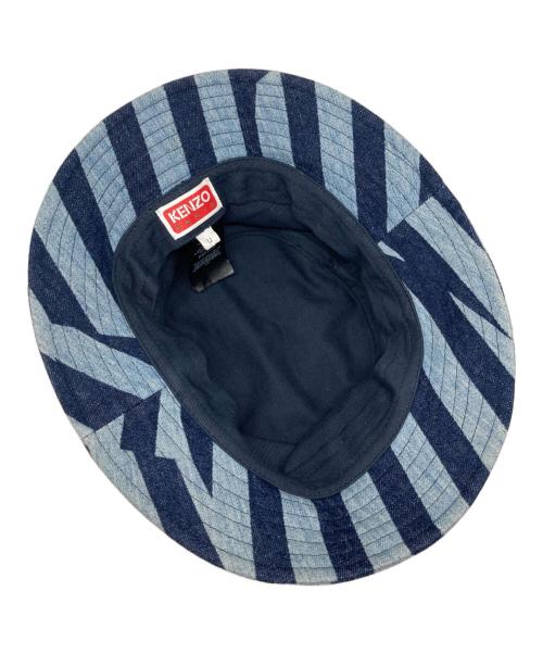 KENZO（ケンゾー）KENZO (ケンゾー) Dazzle Stripe デニム バケットハット ブルー サイズ:Freeの古着・服飾アイテム