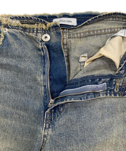 LAGUA GEM（ラグアジェム）LAGUA GEM (ラグアジェム) CUT OFF LOOSEY デニム インディゴ サイズ:23の古着・服飾アイテム