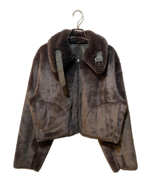 moussy（マウジー）moussy (マウジー) REVER FAUX ファーコート ブラウン サイズ:Freeの古着・服飾アイテム