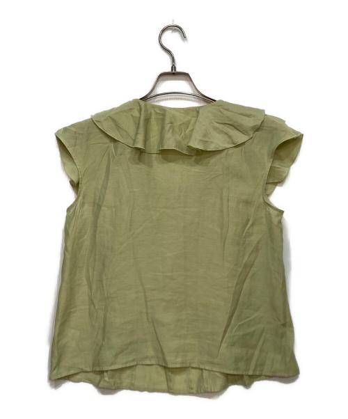 stola.（ストラ）stola. (ストラ) フリルブラウス ピスタチオ サイズ:Ｍの古着・服飾アイテム