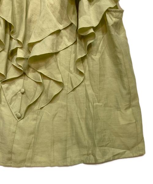 stola.（ストラ）stola. (ストラ) フリルブラウス ピスタチオ サイズ:Ｍの古着・服飾アイテム