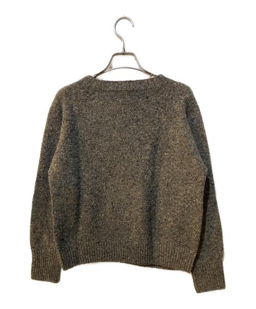 MARGARET HOWELL（マーガレットハウエル）MARGARET HOWELL (マーガレットハウエル) ドネガルウールラウンドネックニット グレー サイズ:2の古着・服飾アイテム