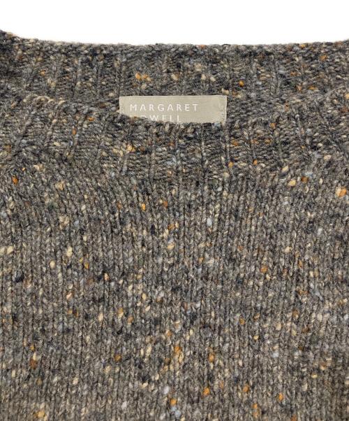 MARGARET HOWELL（マーガレットハウエル）MARGARET HOWELL (マーガレットハウエル) ドネガルウールラウンドネックニット グレー サイズ:2の古着・服飾アイテム