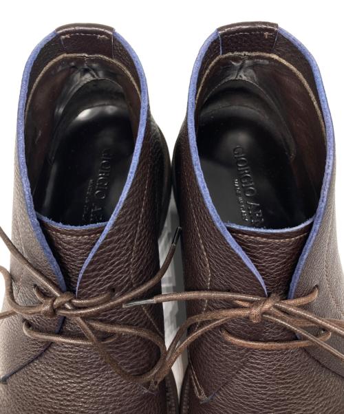 GIORGIO ARMANI（ジョルジョアルマーニ）GIORGIO ARMANI (ジョルジョアルマーニ) チャッカーブーツ ブラウン サイズ:6の古着・服飾アイテム