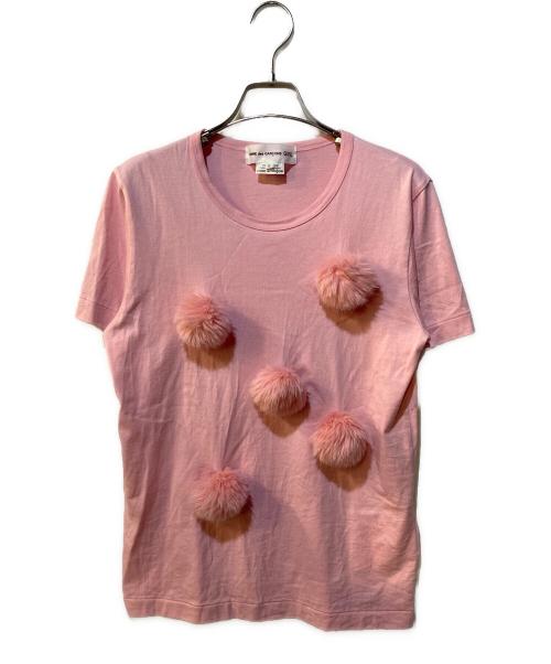 COMME des GARCONS GIRL（コムデギャルソンガール）COMME des GARCONS GIRL (コムデギャルソンガール) ポンポンディティールカットソー ピンク サイズ:Lの古着・服飾アイテム