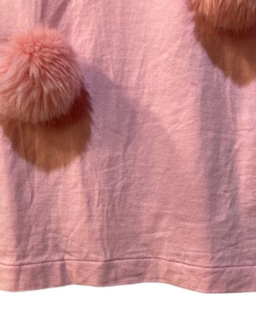 COMME des GARCONS GIRL（コムデギャルソンガール）COMME des GARCONS GIRL (コムデギャルソンガール) ポンポンディティールカットソー ピンク サイズ:Lの古着・服飾アイテム