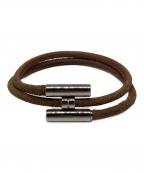 HERMESエルメス）の古着「トゥルニ レザーブレスレット」｜ブラウン